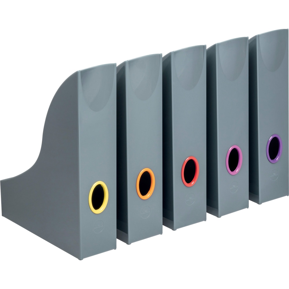 DURABLE VARICOLOR Magazine Rack Set, Gray/Multicolor - 5