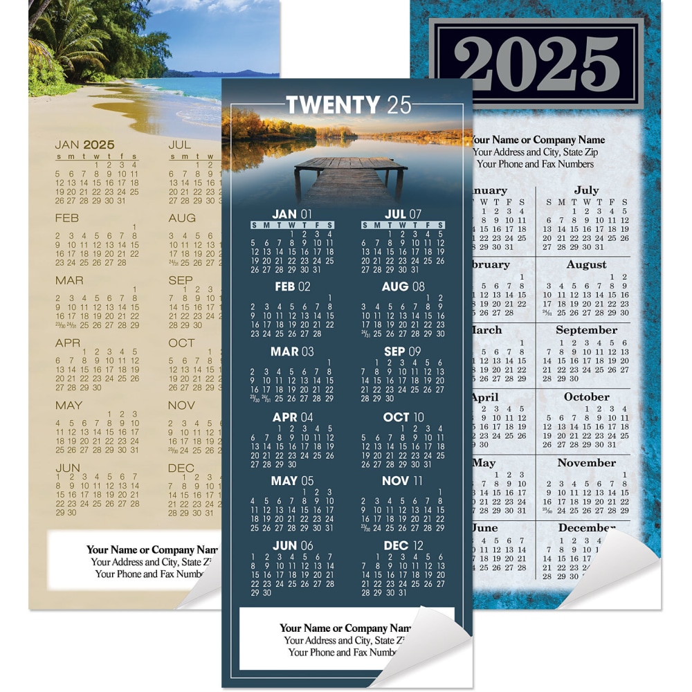 Custom Full-Color Magnetic Economy Calendar, 3-1/2" x