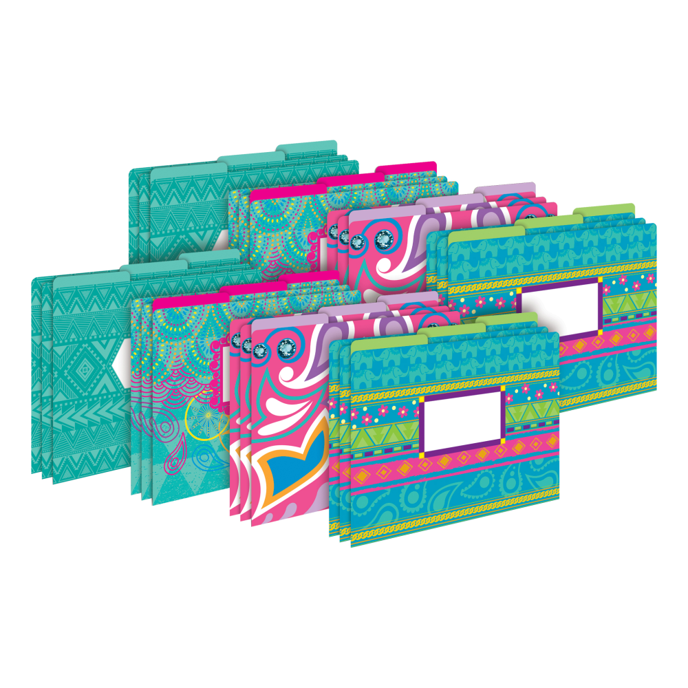 Barker Creek Tab File Folders, Letter Size, Bohemian,