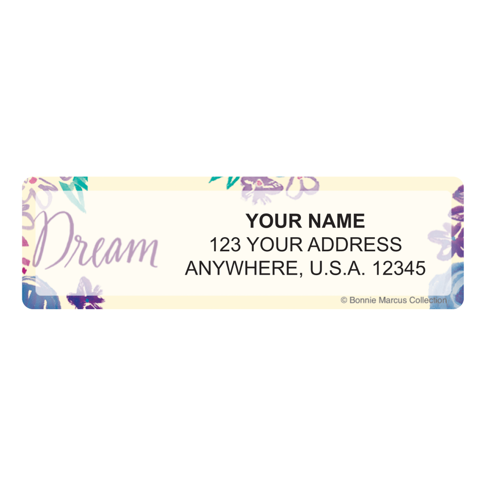 Personalized Custom Printed, Return Roll Address Labels, Gold Foil, Black Ink, 2-1/2" x 3/4", Roll of 250