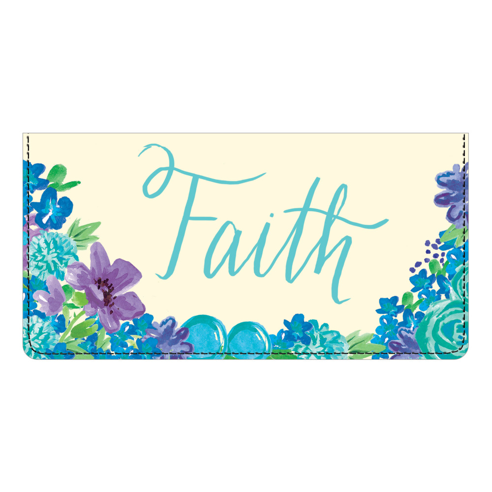 Custom Personal Wallet Check Cover, Leather, Happiness, ©