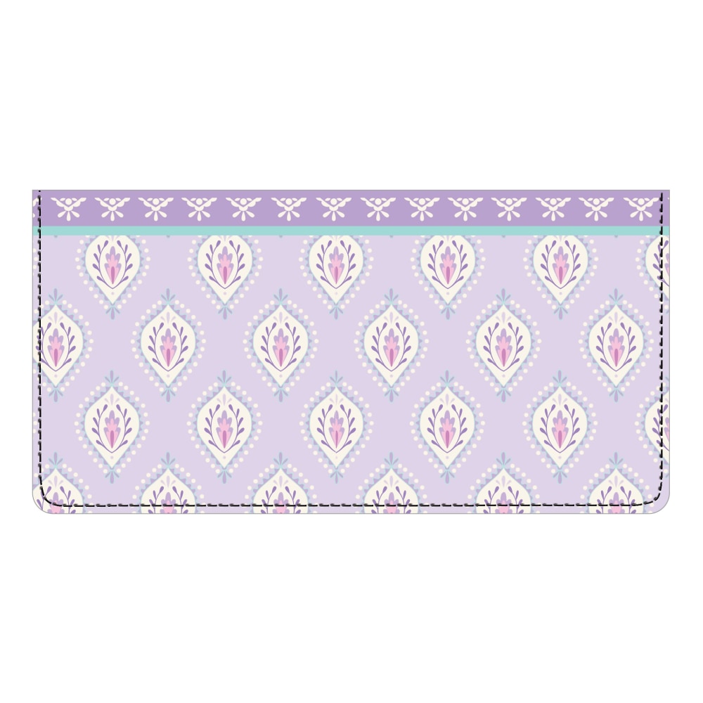 Custom Personal Wallet Check Cover, Leather, Positively Purple