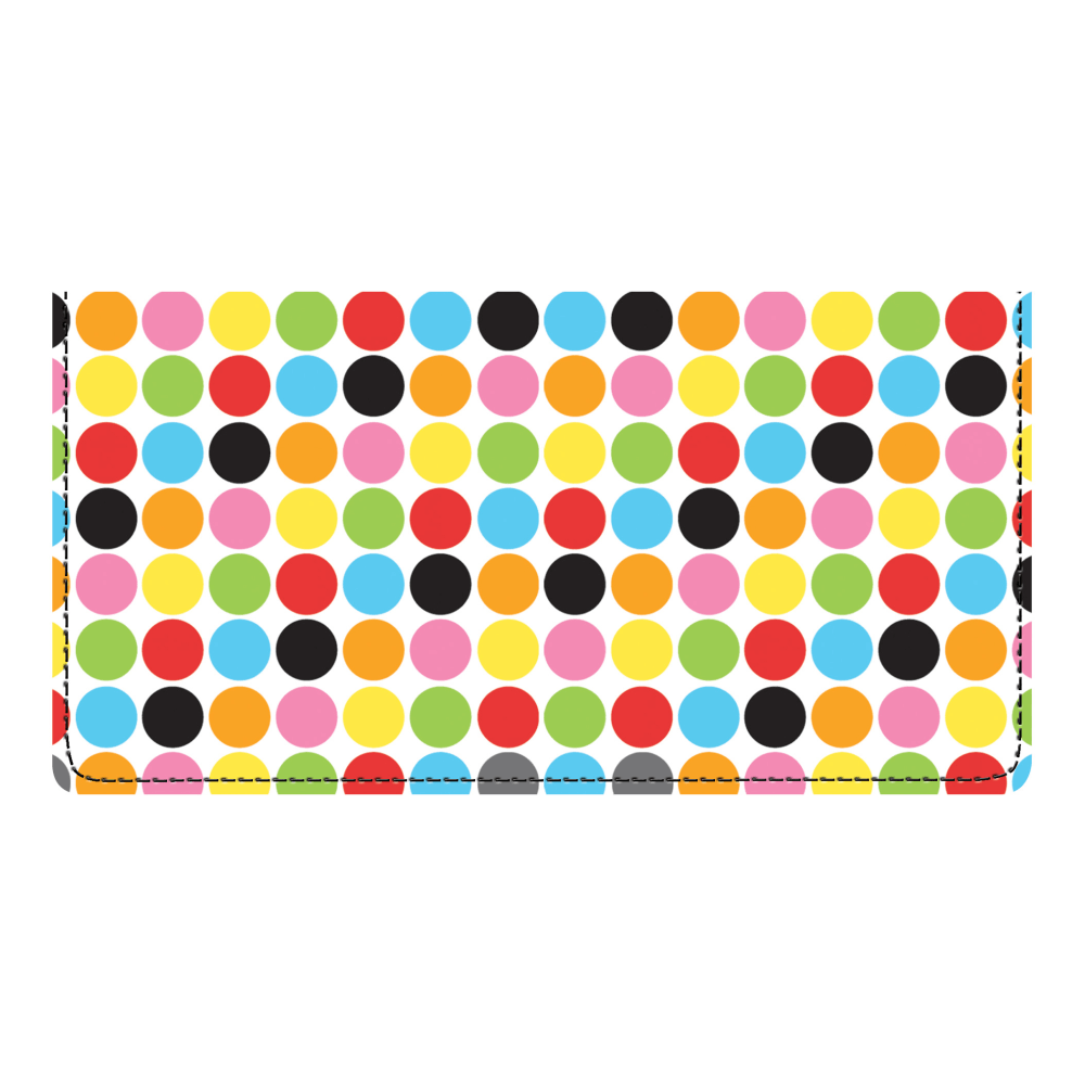 Custom Personal Wallet Check Cover, Leather, Bright Pop