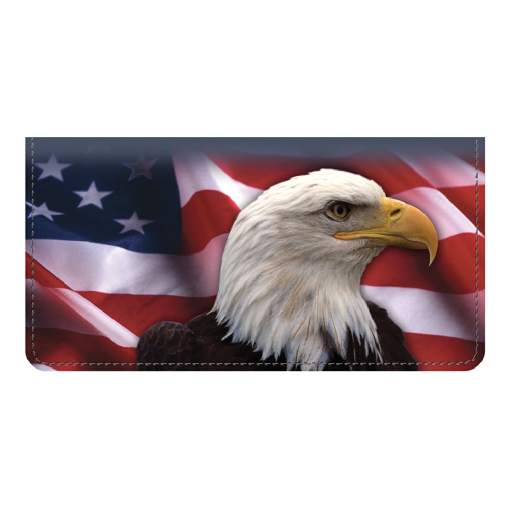 Custom Personal Wallet Check Cover, Leather, American Dream