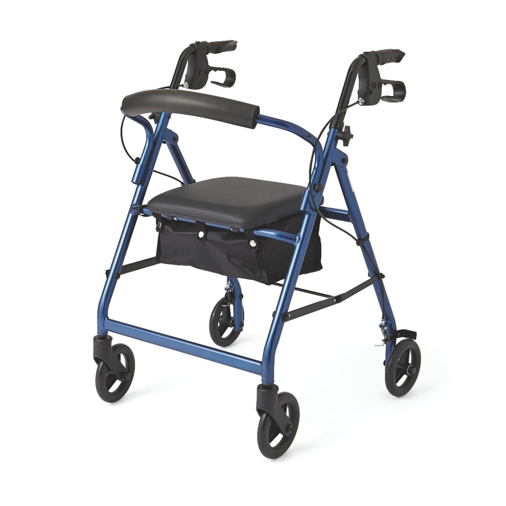 Medline Guardian Basic Rollator, 6" Wheels, Blue
