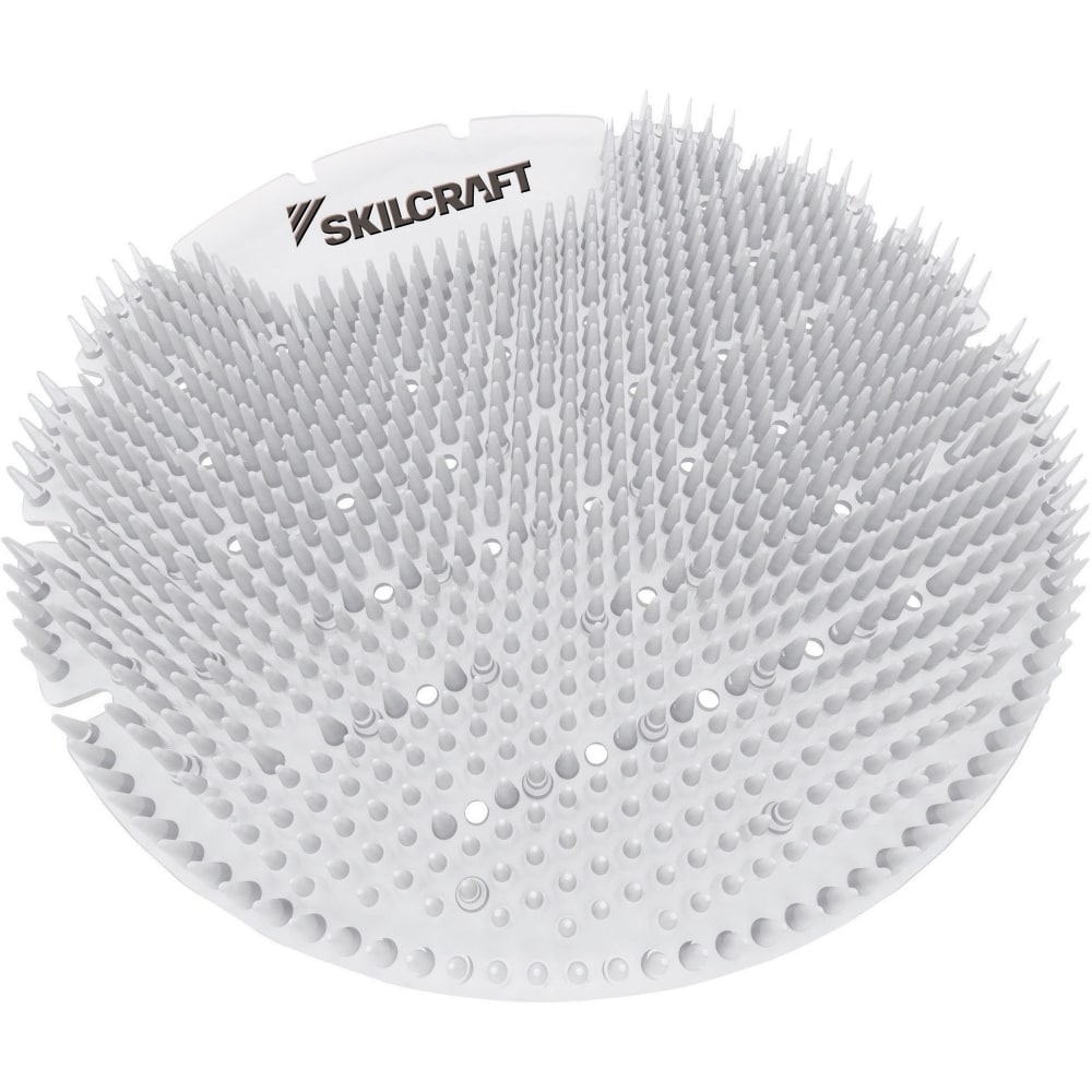 SKILCRAFT® Extended Power Deodorizer Urinal Screens, Mango Scent,