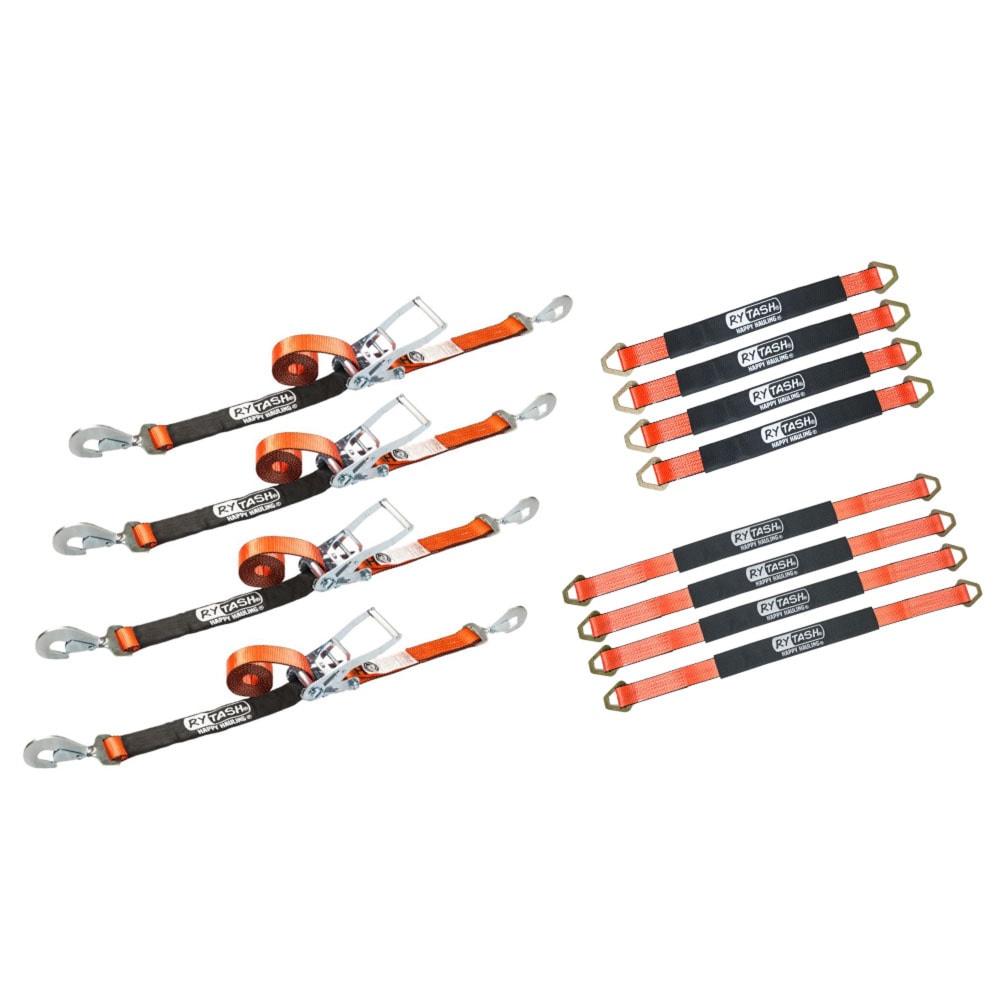 Rytash Ultimate Axle-Strap Tie-Down Kit With Twisted Snap