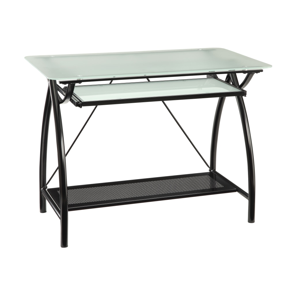 Office Star™ Newport 40"W Computer Desk, Clear/Black