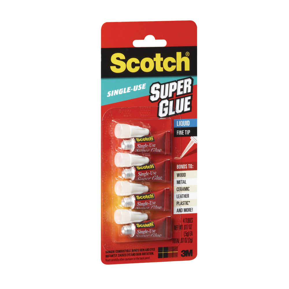 Scotch® Super Glue Liquid, 0.07 Oz., Pack Of