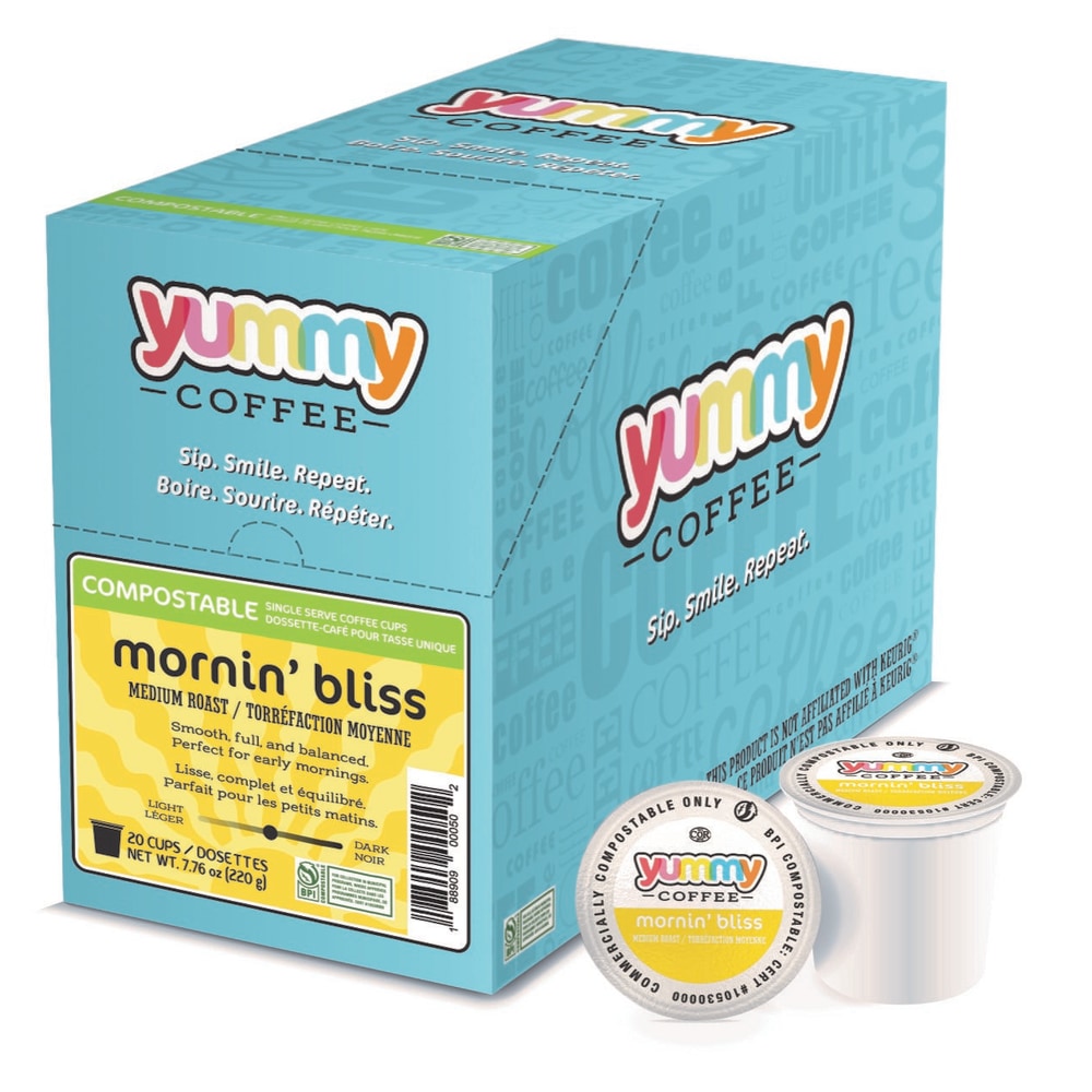 Yummy Coffee Mornin' Bliss Medium Roast Coffee Pods,