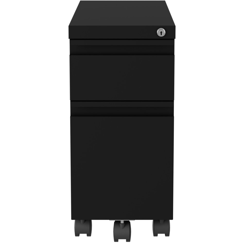 Hirsh 20"D Vertical 2-Drawer Mobile File Cabinet, Black