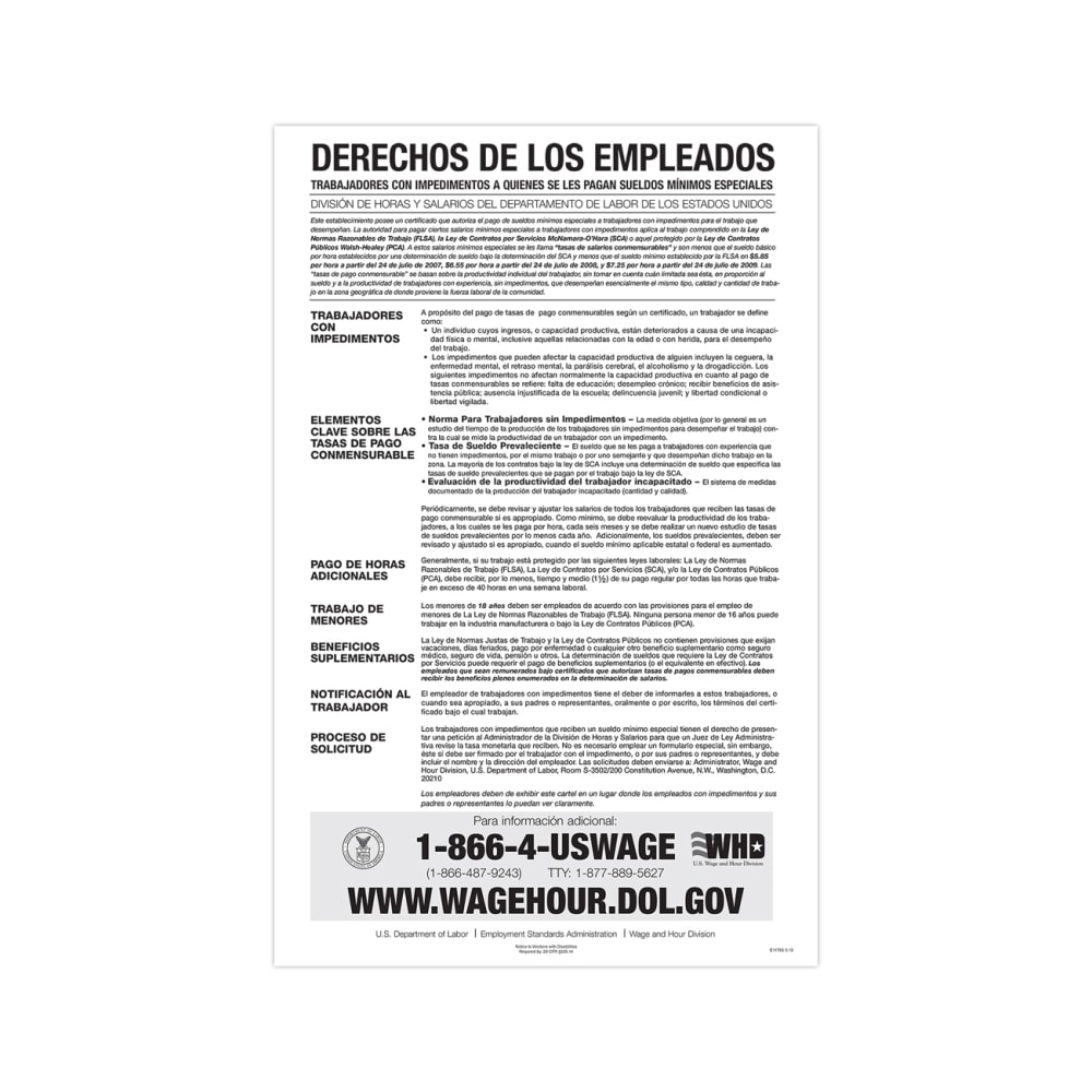 ComplyRight™ Federal Contractor Posters, Notice To Workers With