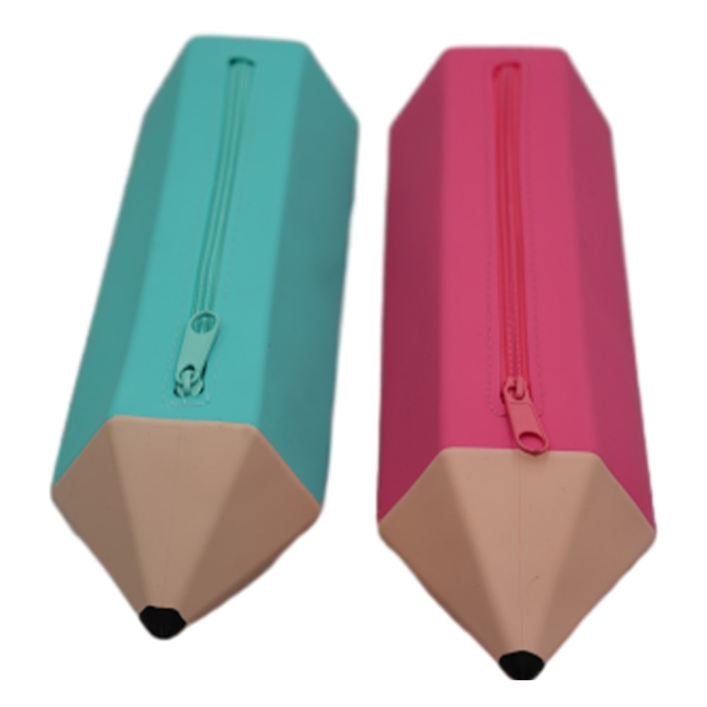 Office Depot® Pencil-Shaped Silicone Pencil Pouch, 3-3/8" x