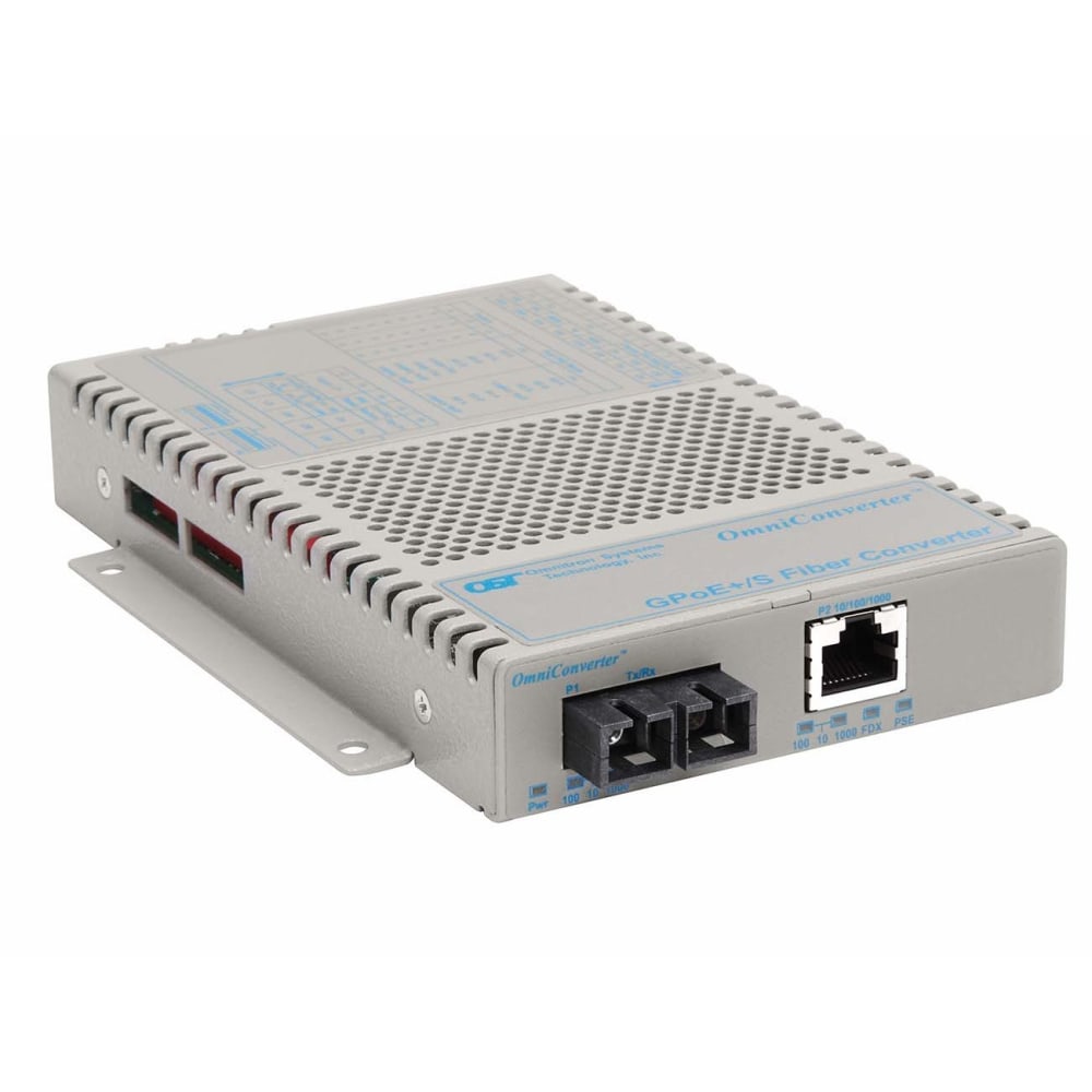 OmniConverter 10/100/1000 PoE+ Gigabit Ethernet Fiber Media