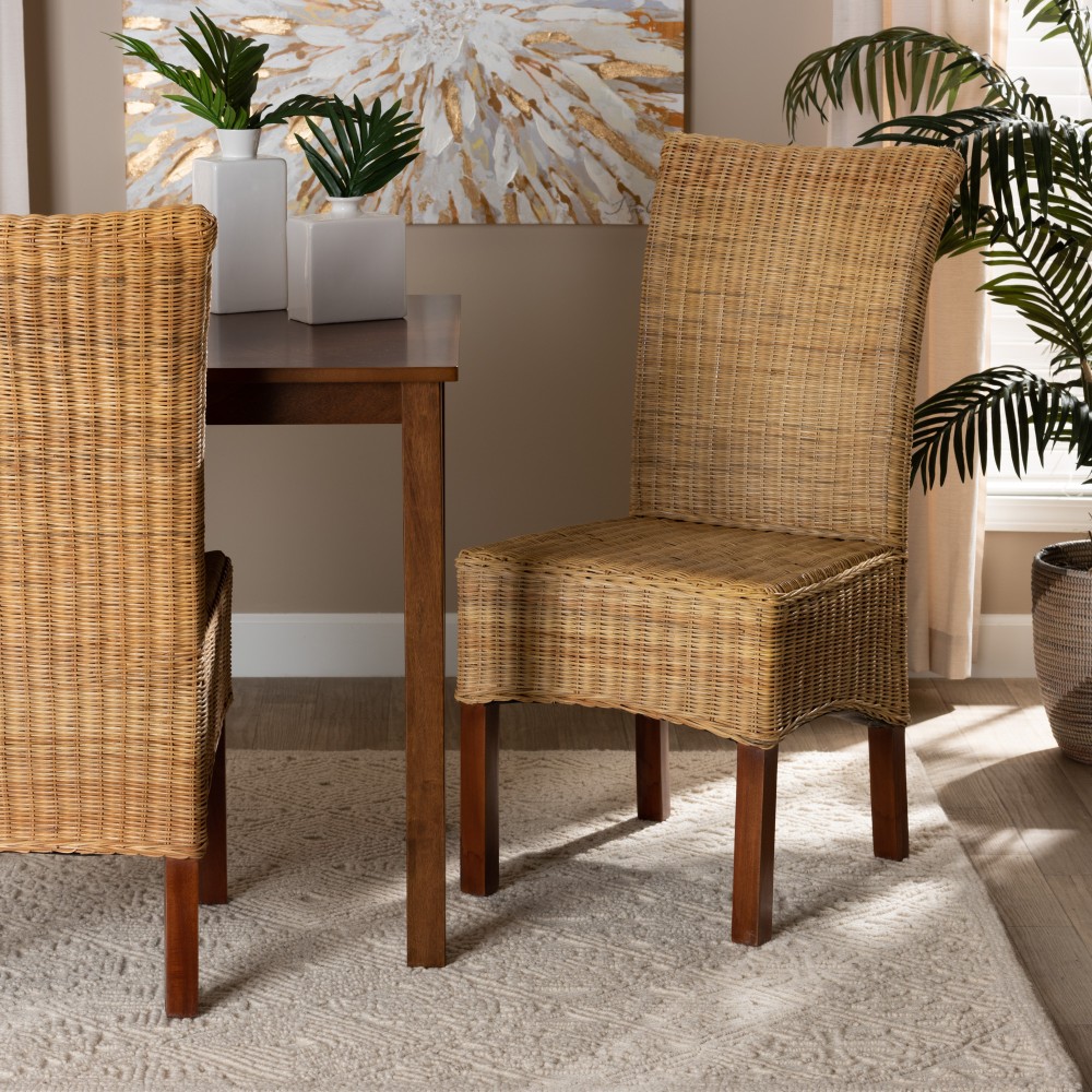 bali & pari Shamara Natural Rattan And Mahogany
