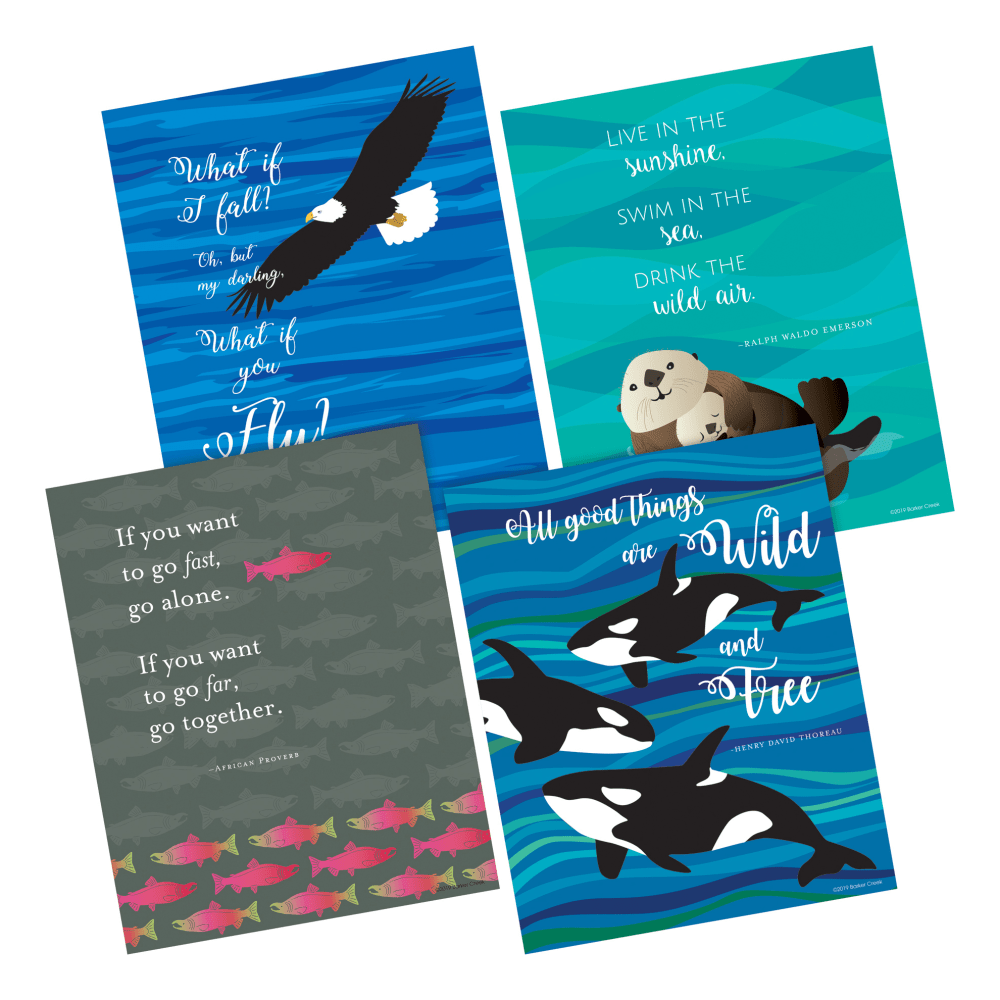 Barker Creek Art Print Set, 8" x 10",