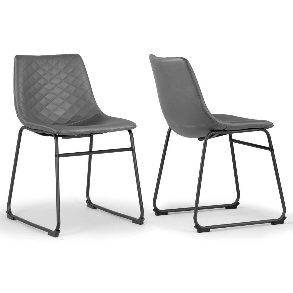 Glamour Home Ave Faux Leather Dining Accent Chairs