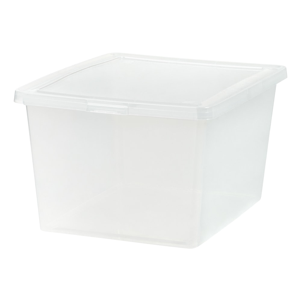 Iris® Snap Top Storage Boxes, 6.13 Gallon, Clear,