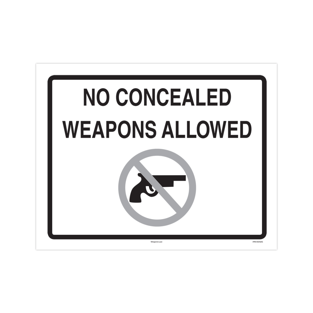 ComplyRight™ Federal Specialty Posters, No Concealed Weapons
