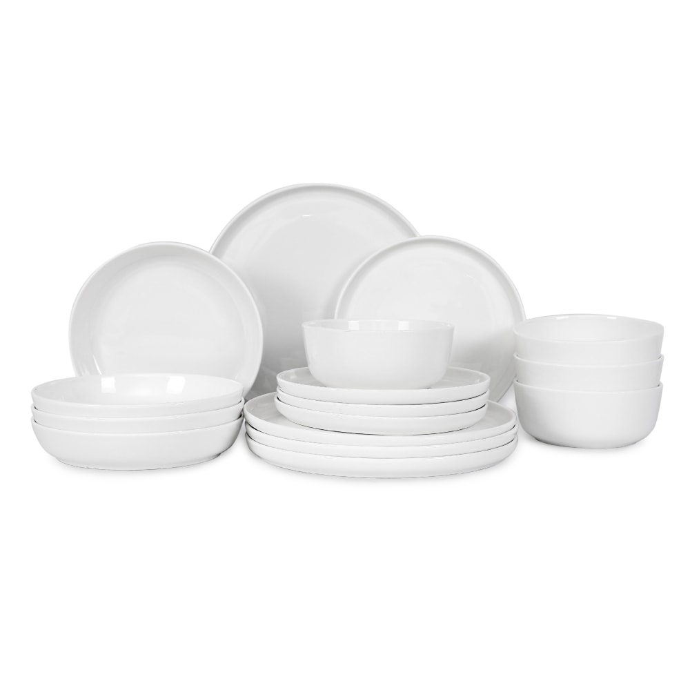 Table 12 16-Piece Bone China Dinnerware Set, Natural