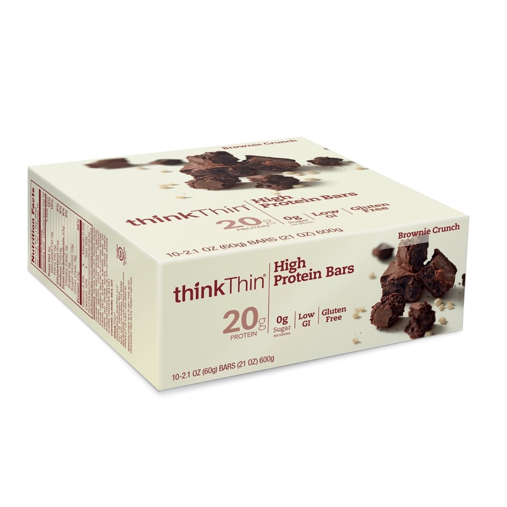 thinkThin Brownie Crunch High Protein Bars, 2.1 Oz,