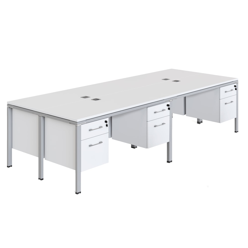 Boss Office Products Simple Systems Workstation Quad Desks