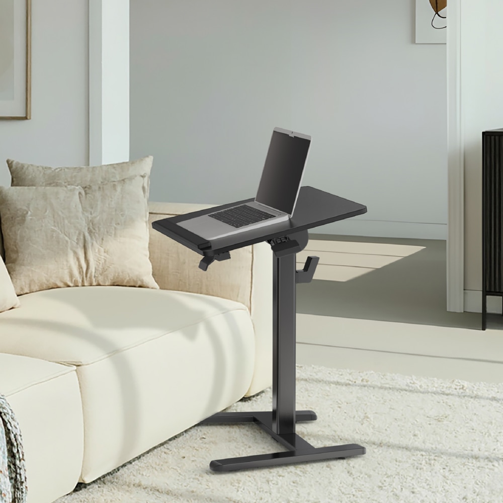 Realspace® 26"W Sit-to-Stand Compact Desk/Laptop Cart Mobile