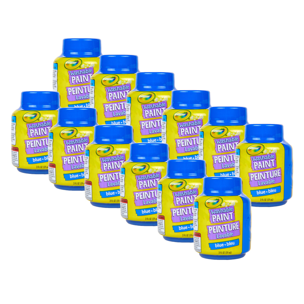 Crayola Washable Paint, 2 Oz, Blue, Bundle Of