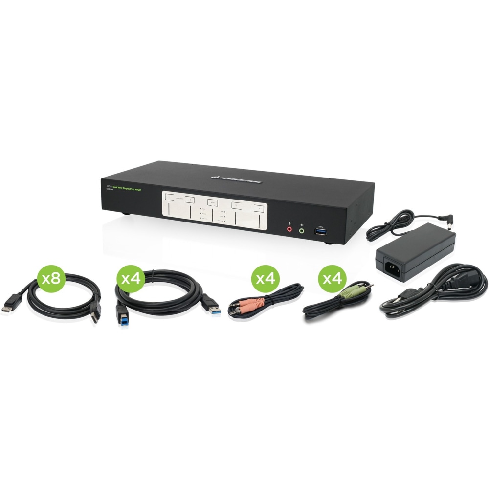IOGEAR 4-Port 4K Dual View DisplayPort KVMP with