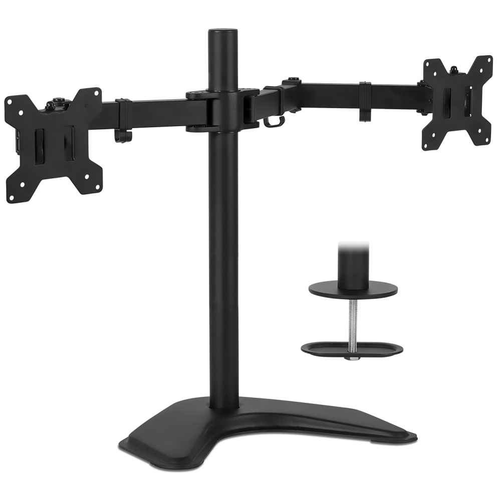 Mount-It! MI-2781B 19"W Dual Monitor Desk Stand, Black