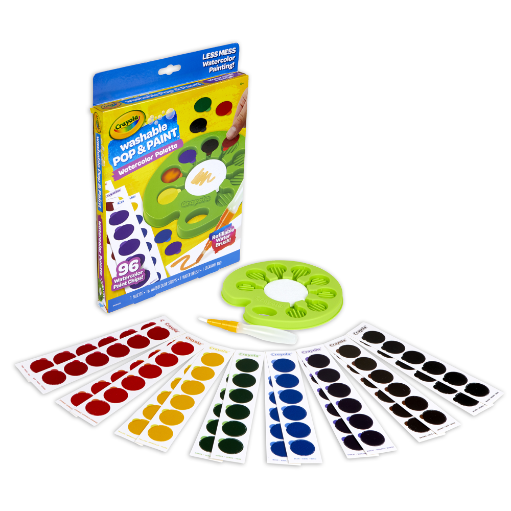 Crayola® Pop & Paint Washable Watercolor Palette, 16
