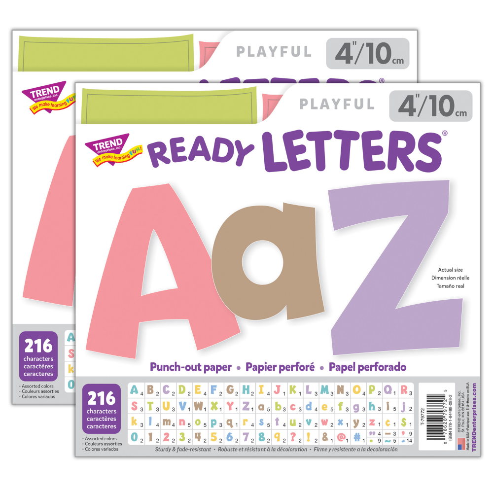 Trend 4" Playful Combo Ready Letters, Summer Morning,