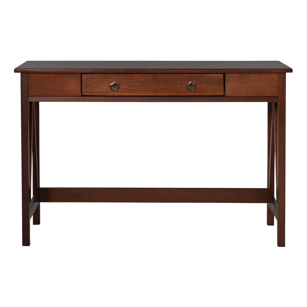Realspace® Chase 47”W Writing Desk, Dark Chestnut