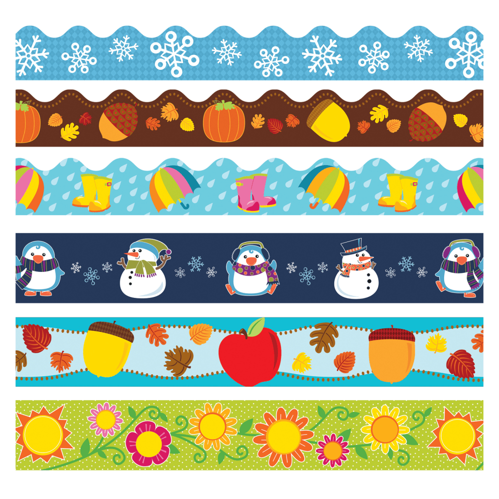 Carson Dellosa Education Seasonal Border Set, 2-1/4" x