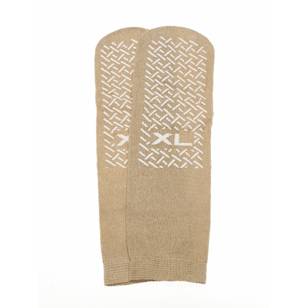 Medline Single-Tread Terry Cloth Slippers, X-Large, Beige, Pack