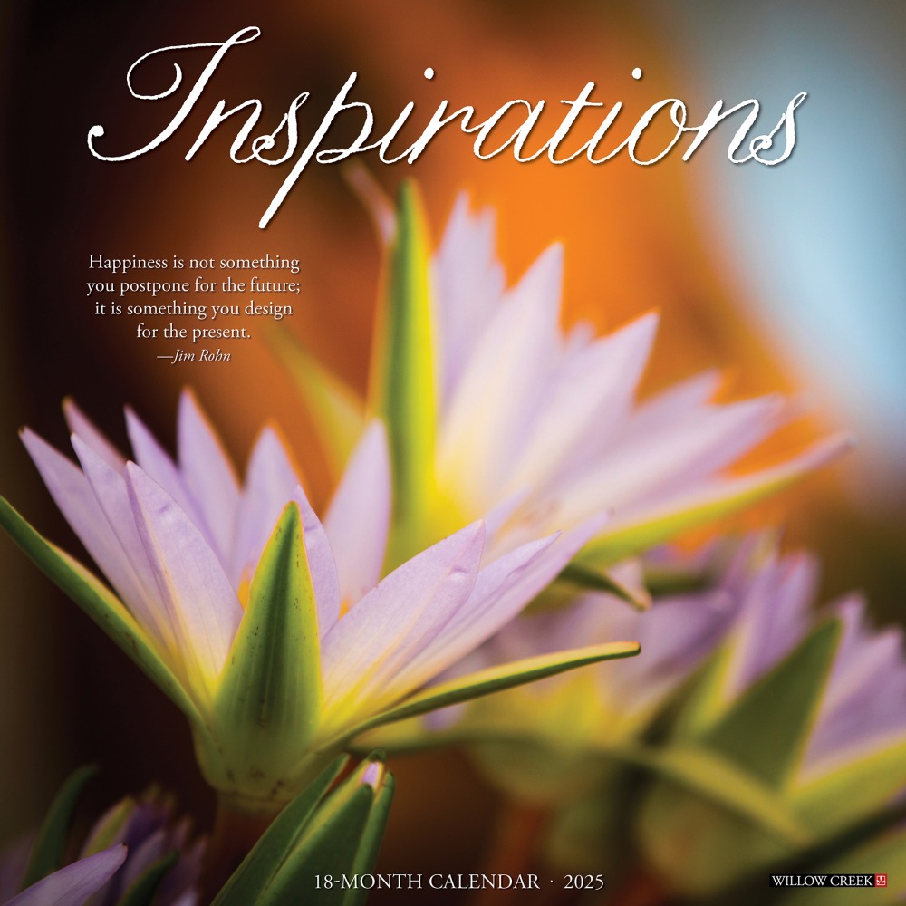 2025 Willow Creek Press Inspirational Monthly Wall Calendar,