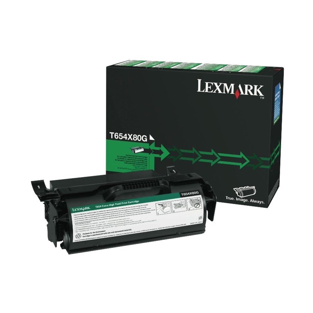 Lexmark™ T654X80G Remanufactured Black Toner Cartridge