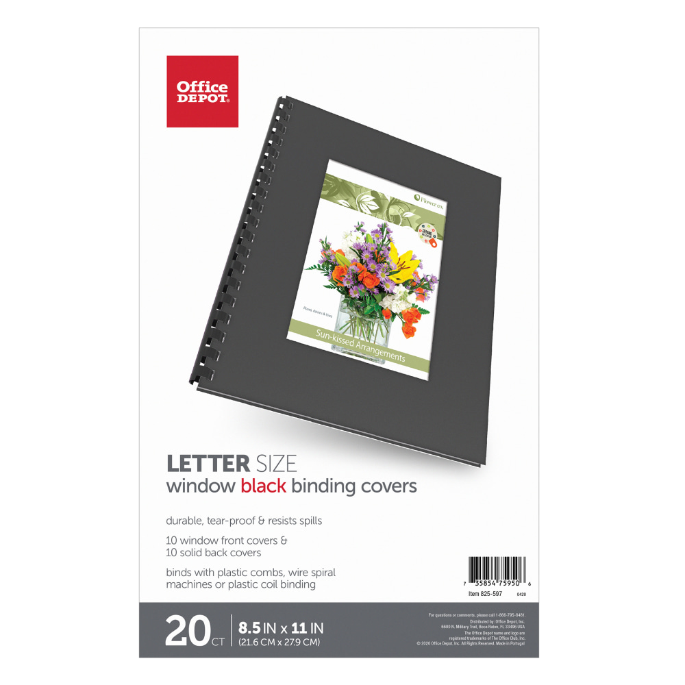 Office Depot® Brand Designer Textured Binding Covers, 8