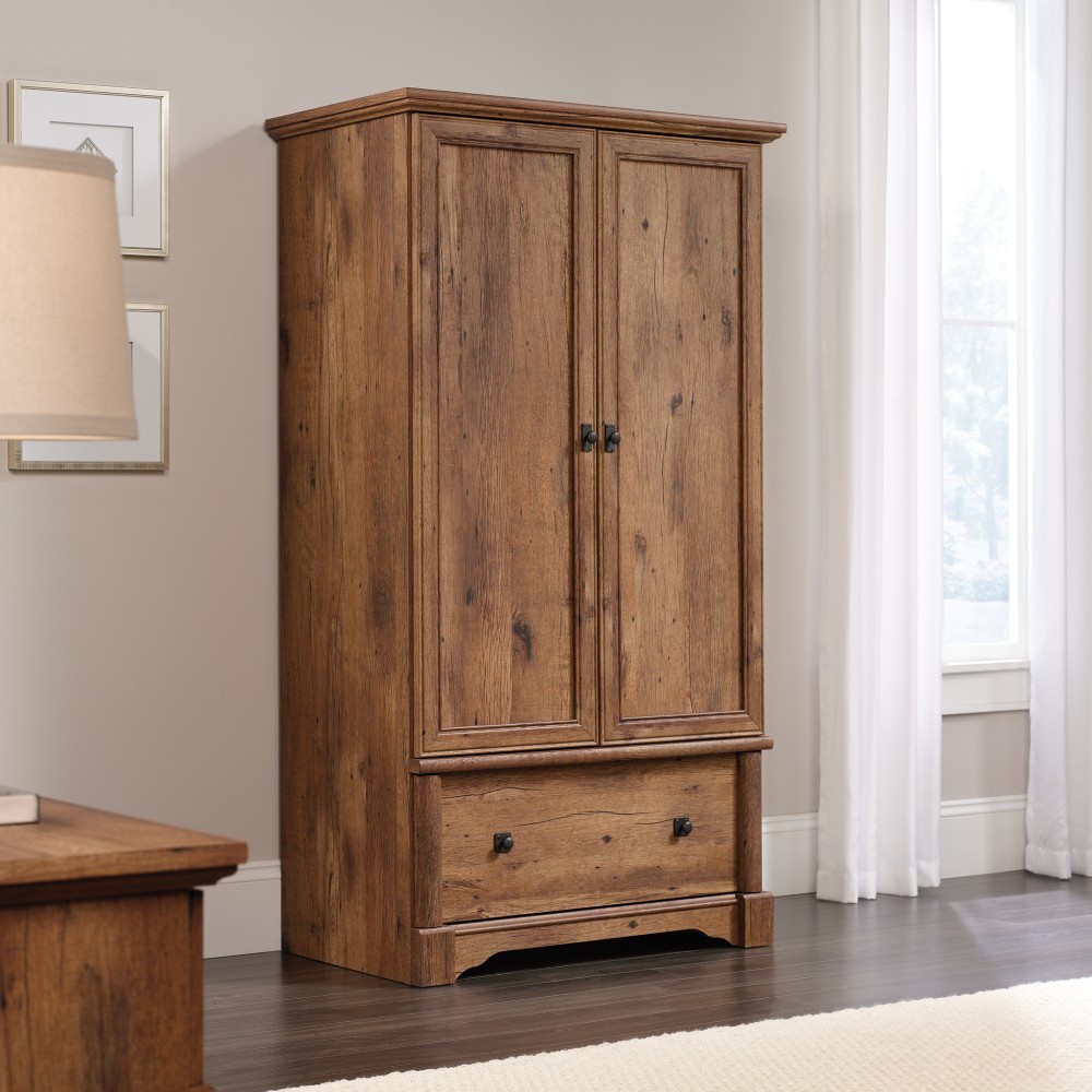 Sauder Palladia Armoire Storage With Garment Rod And