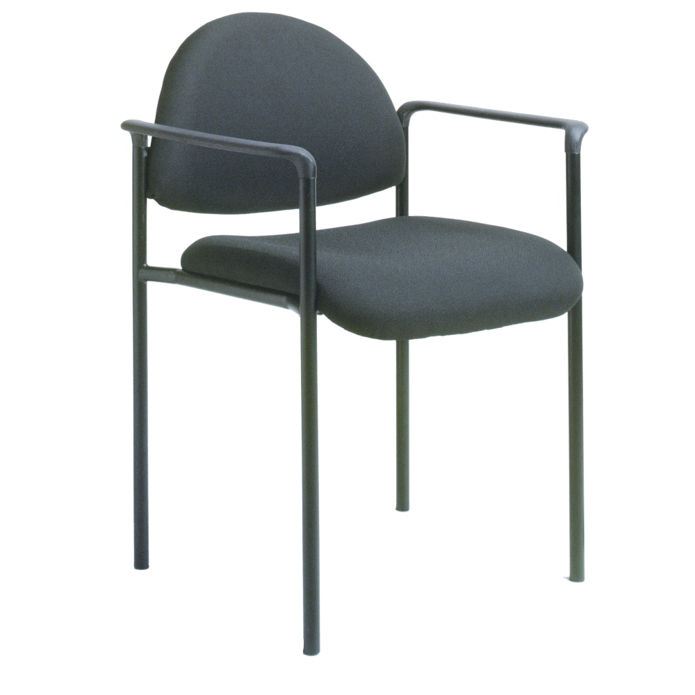 Boss Office Products Fabric Stacking Chair With Arms,