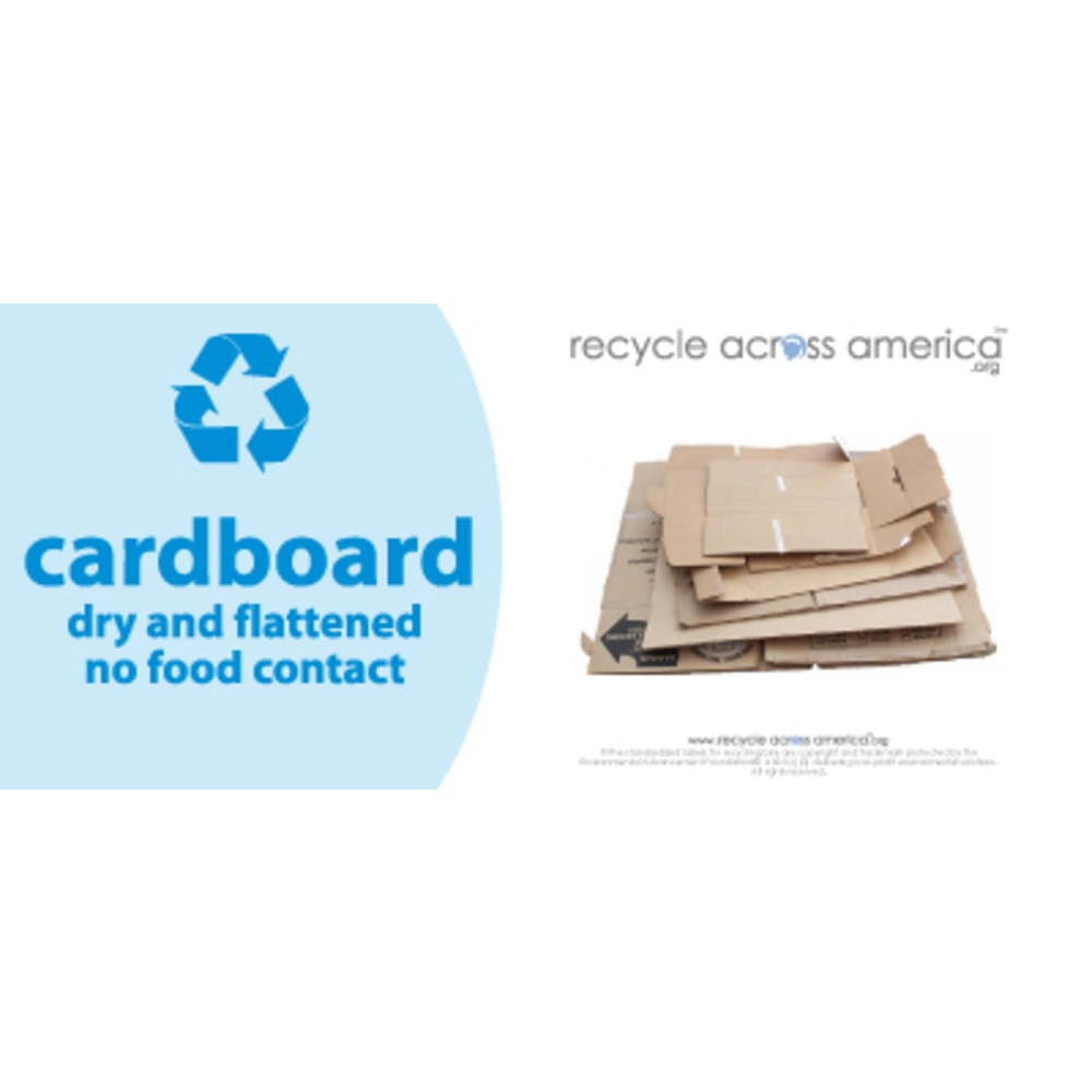 Recycle Across America Cardboard Standardized Recycling Labels,