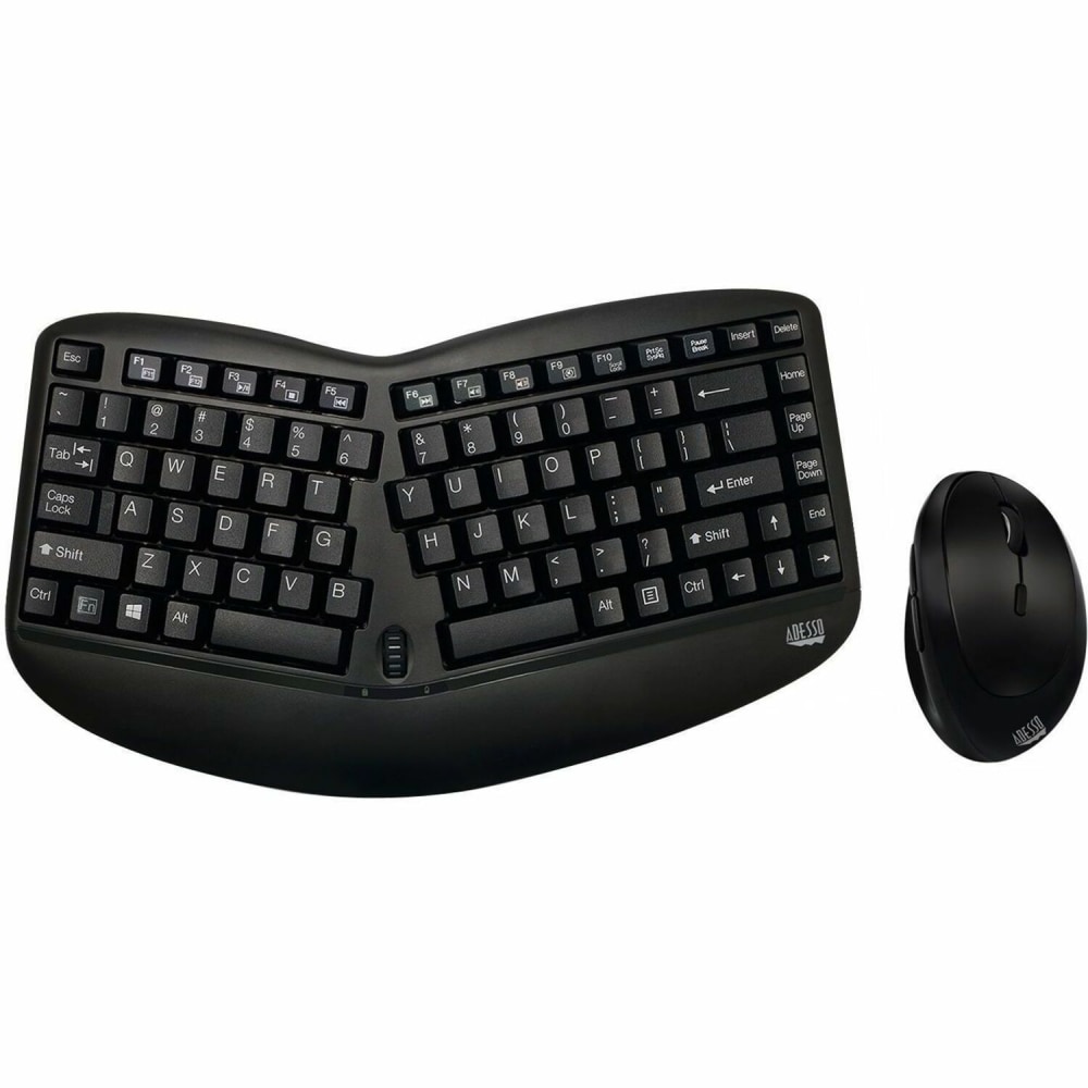 Adesso Tru-Form Media 1150 Wireless Ergo Mini Keyboard