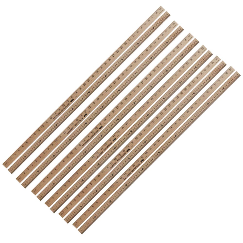 Learning Advantage Reverse Calibrated Wood Meter Sticks, 38