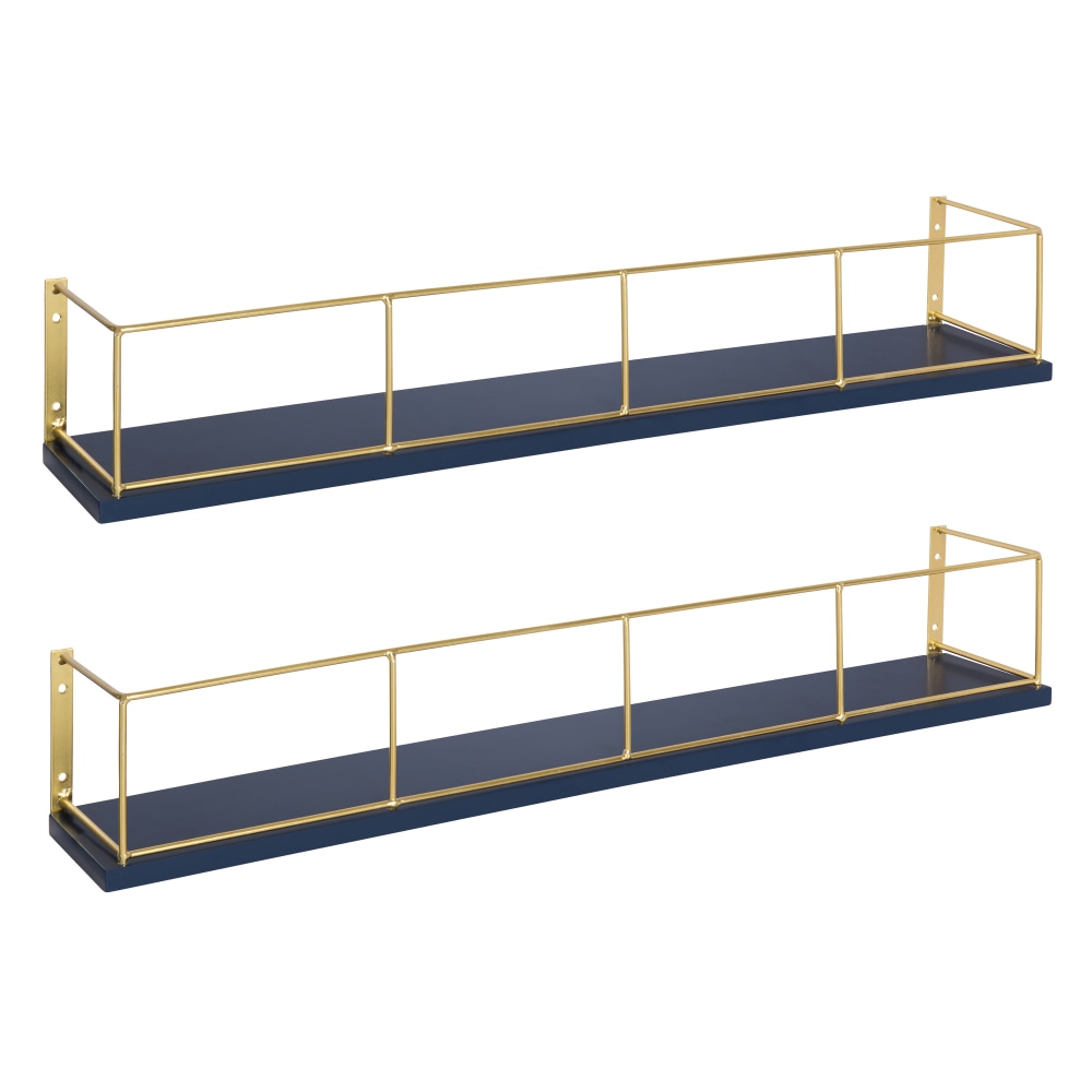 Kate and Laurel Benbrook Wall Shelves, 3-15/16”H x