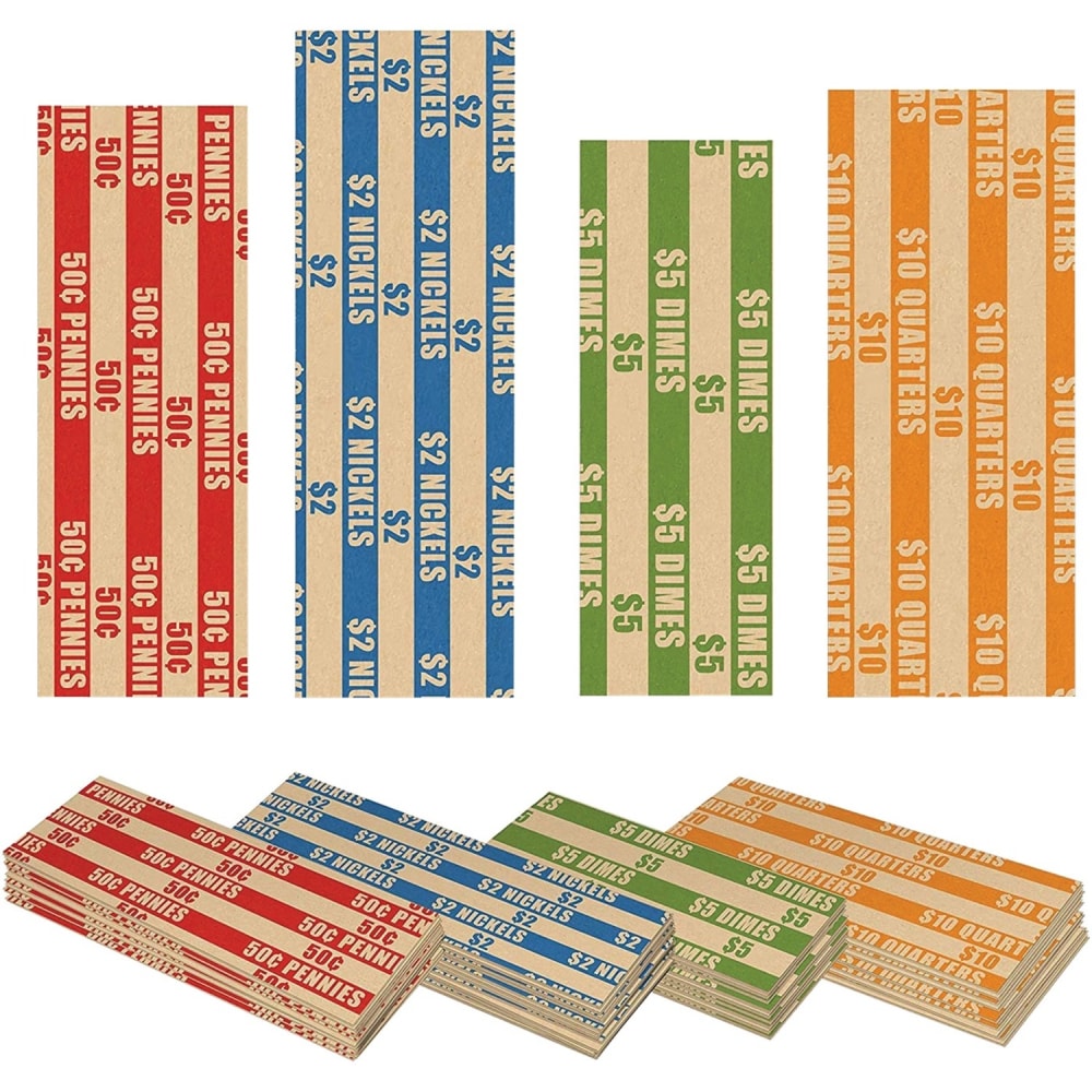 Nadex Coins Coin Wrappers Flat Striped - 6.74"