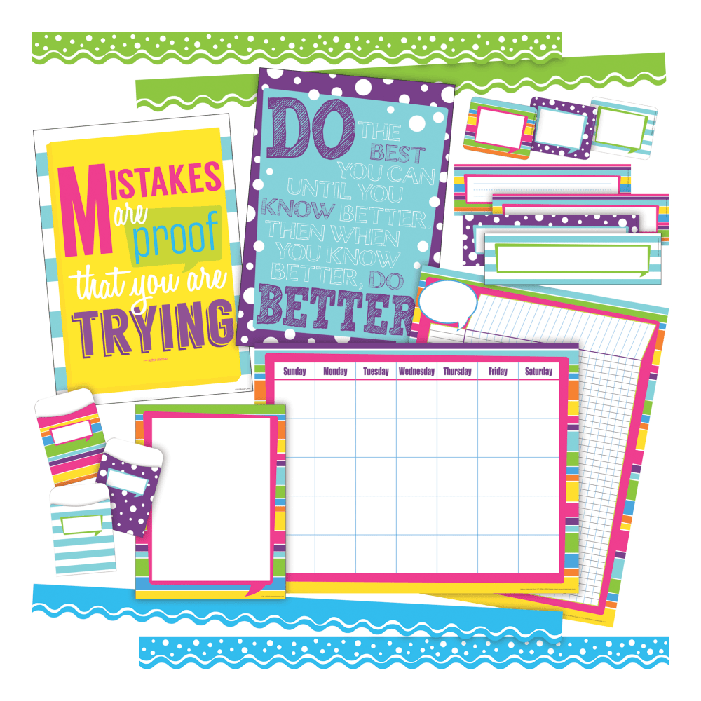 Barker Creek Happy Curated Collection Bulletin Board Set,