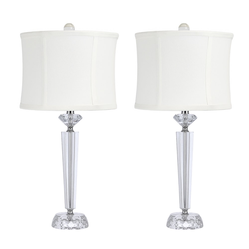LumiSource Diamond Stacked Contemporary Table Lamps, 25-3/4”H,