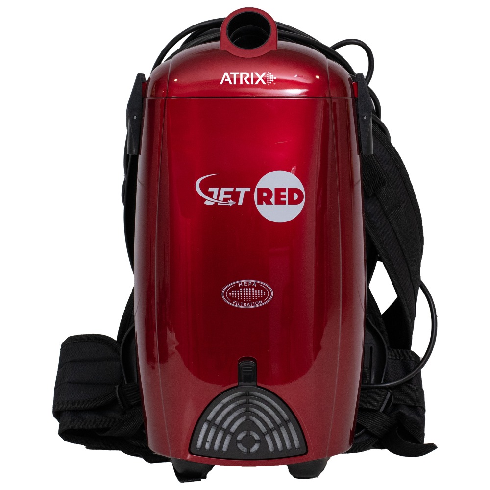 Atrix Jet Red HEPA Canister Backpack Vacuum