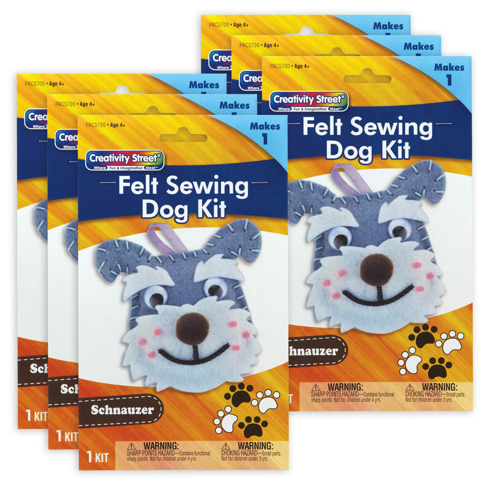 Creativity Street Felt Sewing Animal Kits, 4-1/4” x
