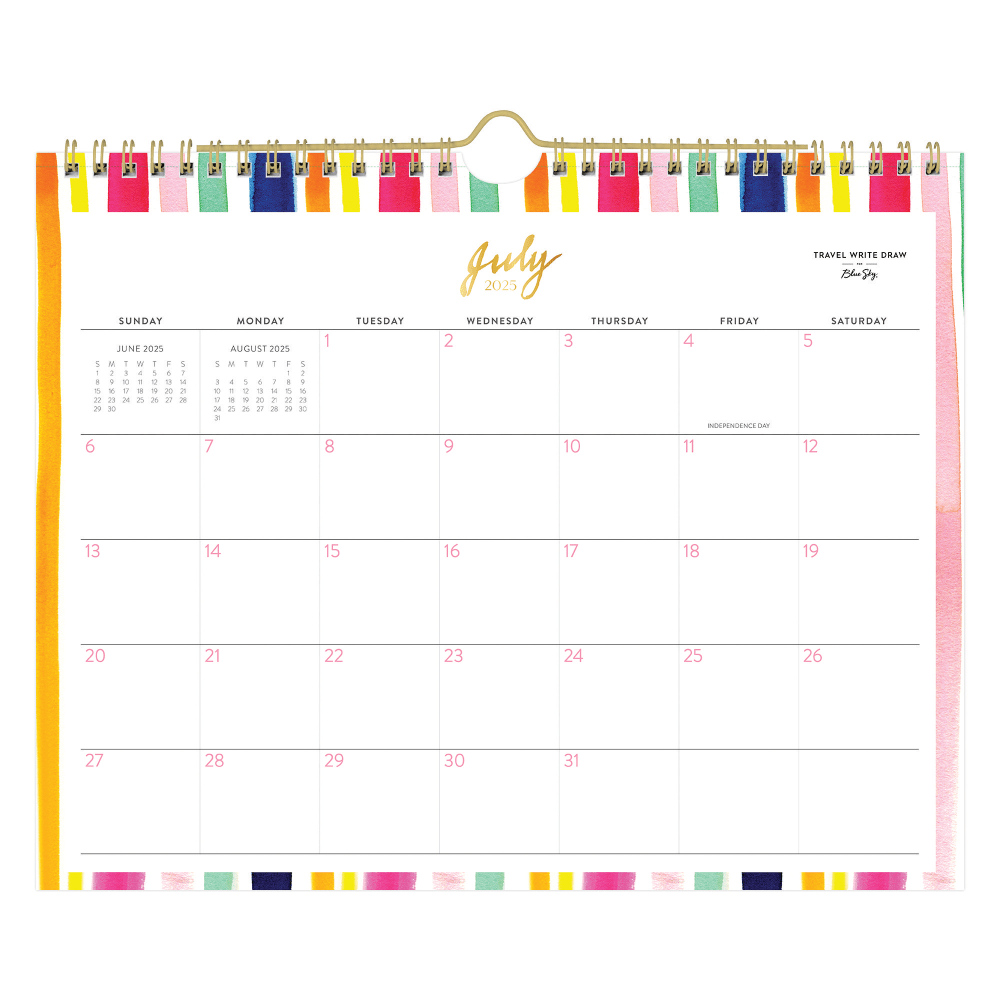 2025-2026 Blue Sky Travel Write Draw Monthly Wall